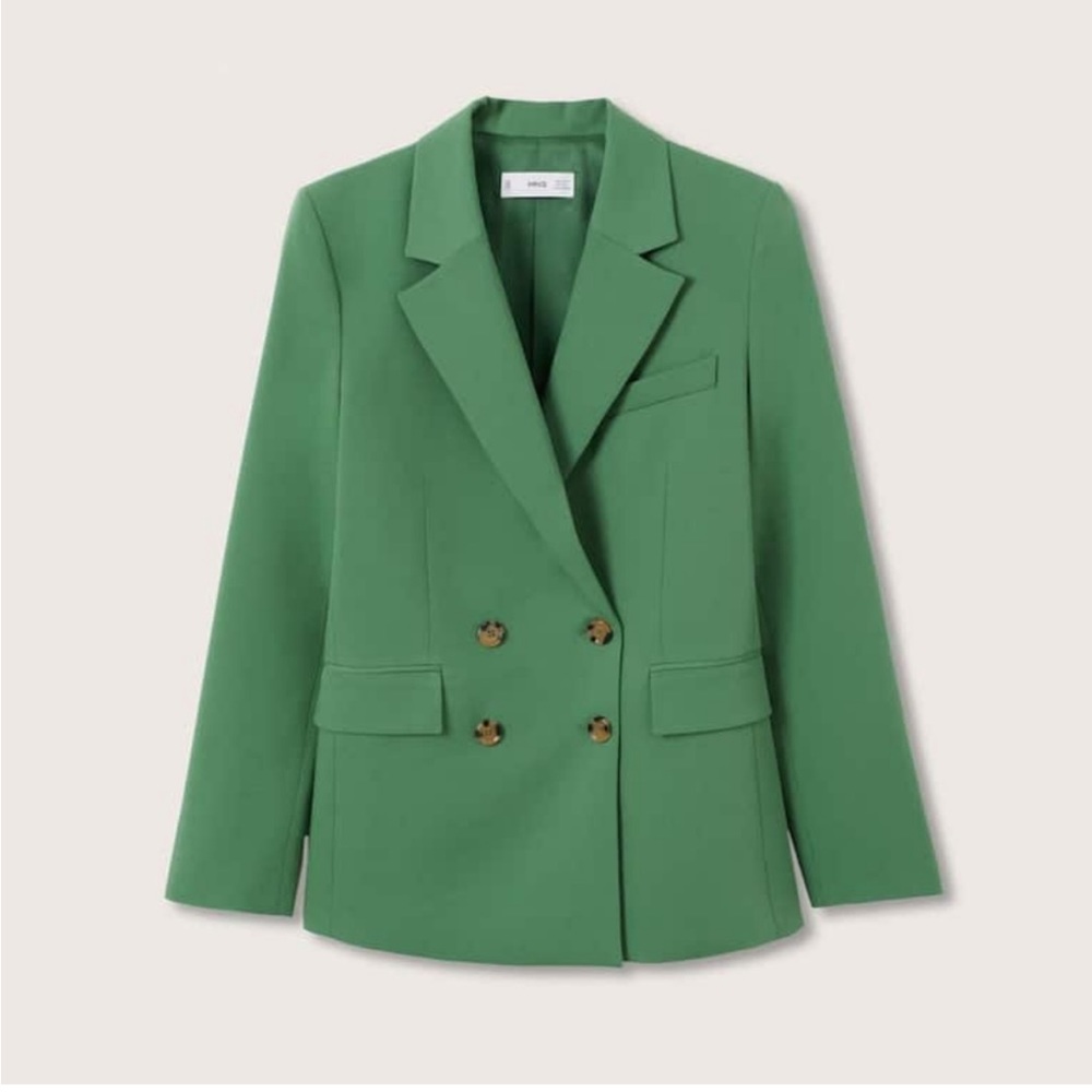 Never worn Mango double breasted green blazer (large)